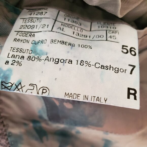 Canali italian cashmere wool angora kei blazer blue purple gray grey XL 44 46 L - Picture 5 of 11